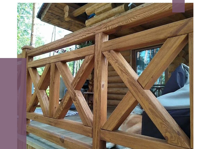 Деревянные перила под ключ в Ахтубинске от 7766 руб. 