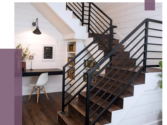 Перила для лестницы в доме в Ахтубинске от 7507 руб. — ПРОЛЁТ-Хтб