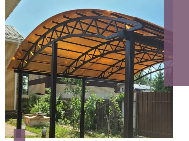 Изготовление навесов под ключ в Ахтубинске из качественных материалов