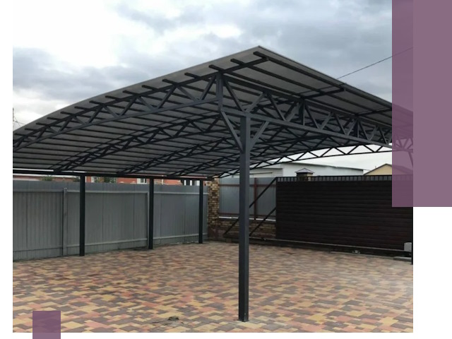 Недорогие навесы под ключ в Ахтубинске — изготовление и монтаж