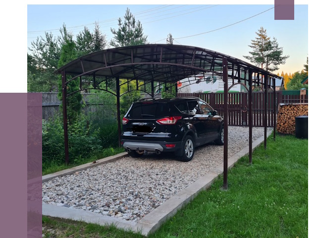 Навесы для автомобиля в Ахтубинске от 13306 руб.  | ПРОЛЁТ-Хтб