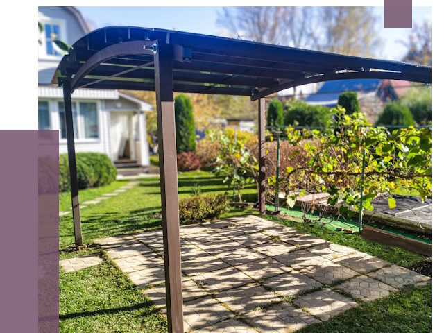 Навесы для дачи в Ахтубинске от 12892 руб. под ключ — ПРОЛЁТ-Хтб