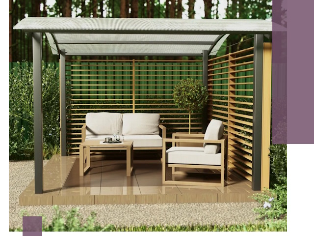 Навесы для дачи в Ахтубинске: изготовление, монтаж и демонтаж