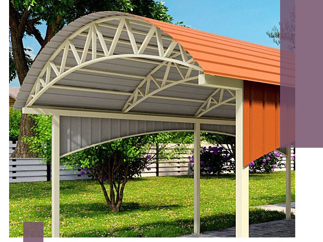 Навесы из профнастила под ключ в Ахтубинске — установка и монтаж