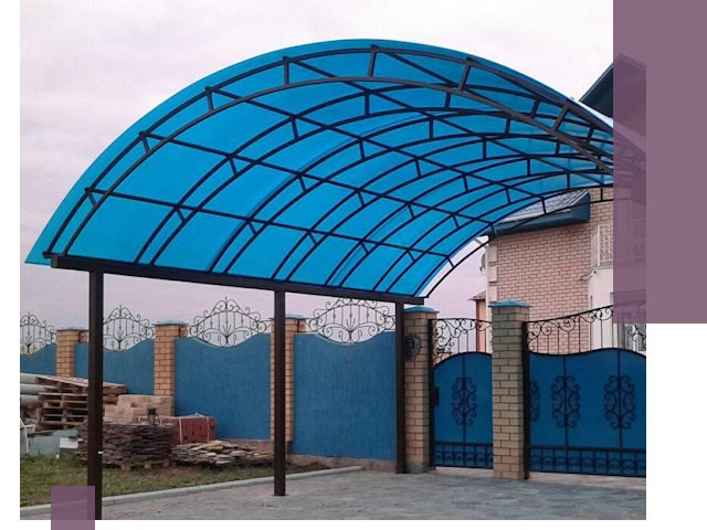 Арочные навесы под ключ в Ахтубинске — изготовление и монтаж