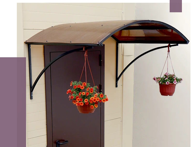 Козырьки над входом в Ахтубинске от 15015 руб.  | ПРОЛЁТ-Хтб