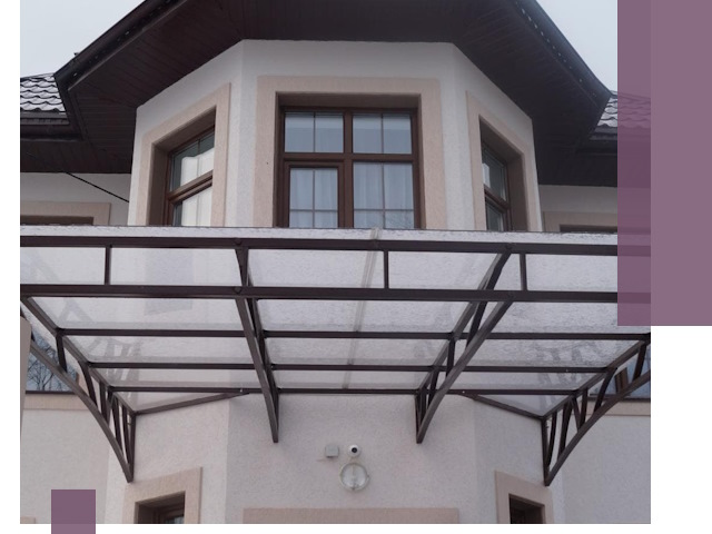 Козырьки из поликарбоната под ключ в Ахтубинске