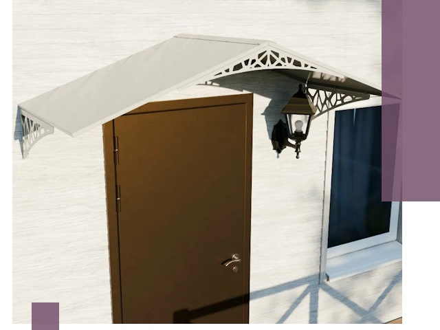 Металлические козырьки на входы и террасы в Ахтубинске