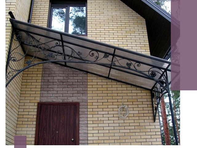 Односкатные козырьки из металла под ключ в Ахтубинске