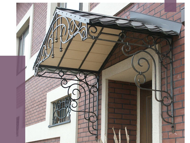 Двускатные козырьки в Ахтубинске под ключ от 12944 руб.