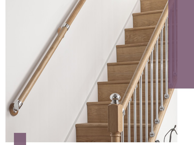 Пристенные поручни из стали и нержавейки под монтаж в Ахтубинске